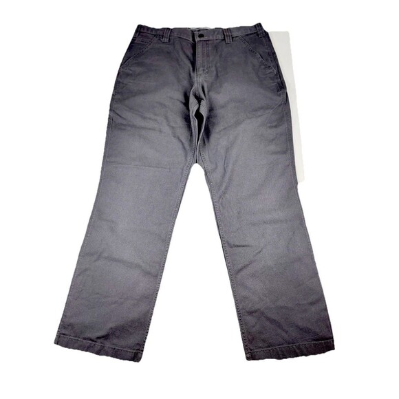 NWT Mens Carhartt Gray Pants 33x30 Rugged Flex Canvas Work Relaxed Fit BN2291-M - Picture 2 of 7